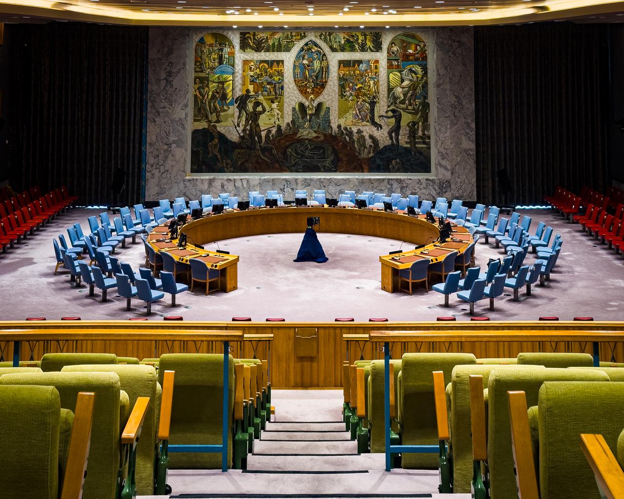 Salle du Conseil de sécurité des Nations unies, à New York