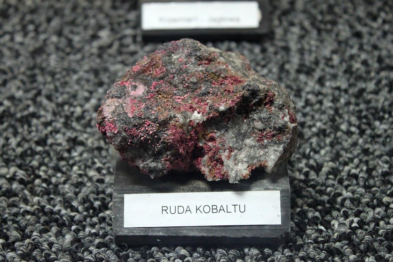 Échantillon de minerai de cobalt