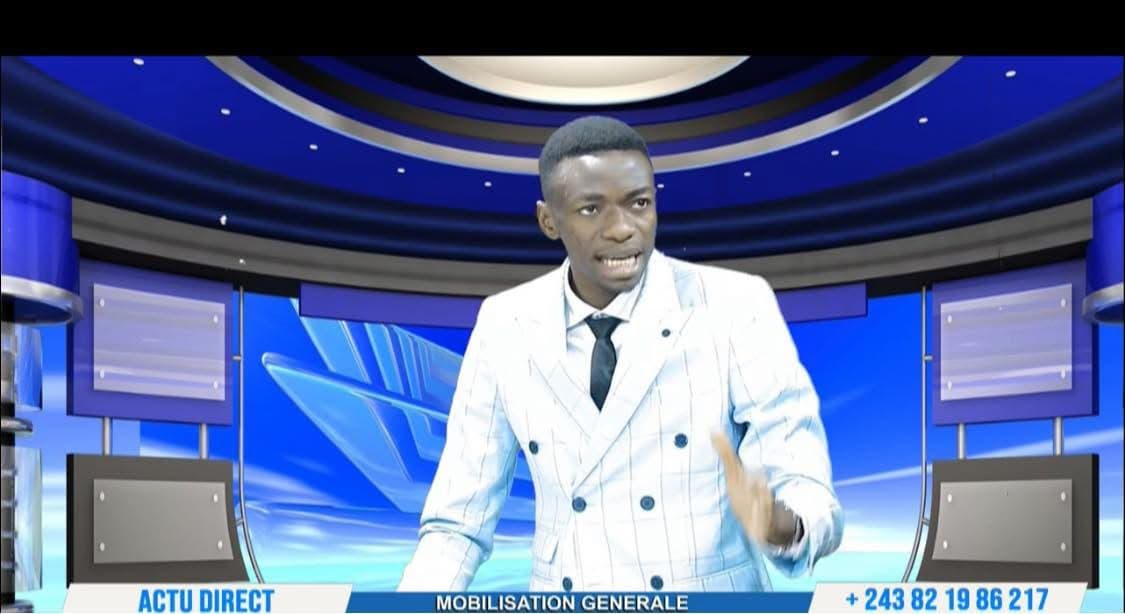Flory Shamakongo sur un plateau de télévision